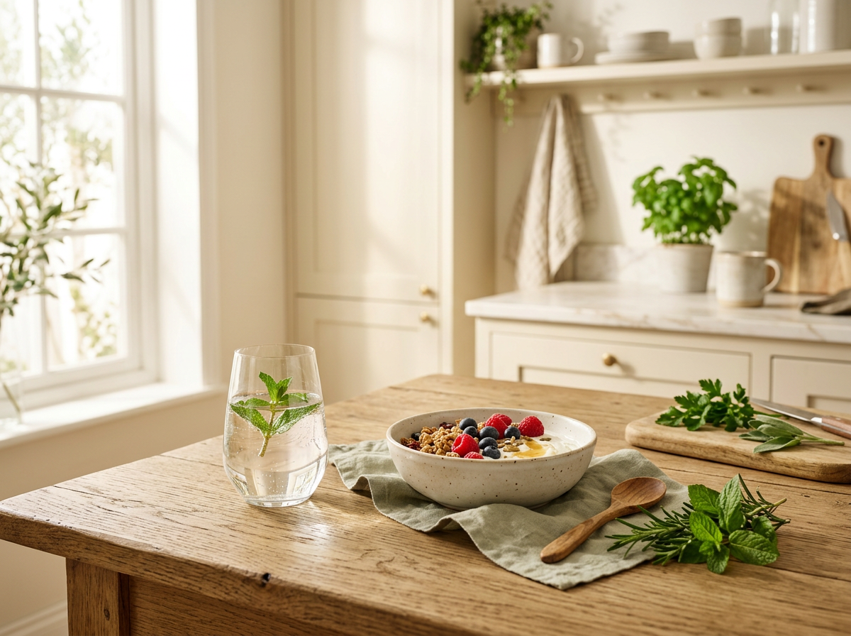 Healthy daily gut wellness routine